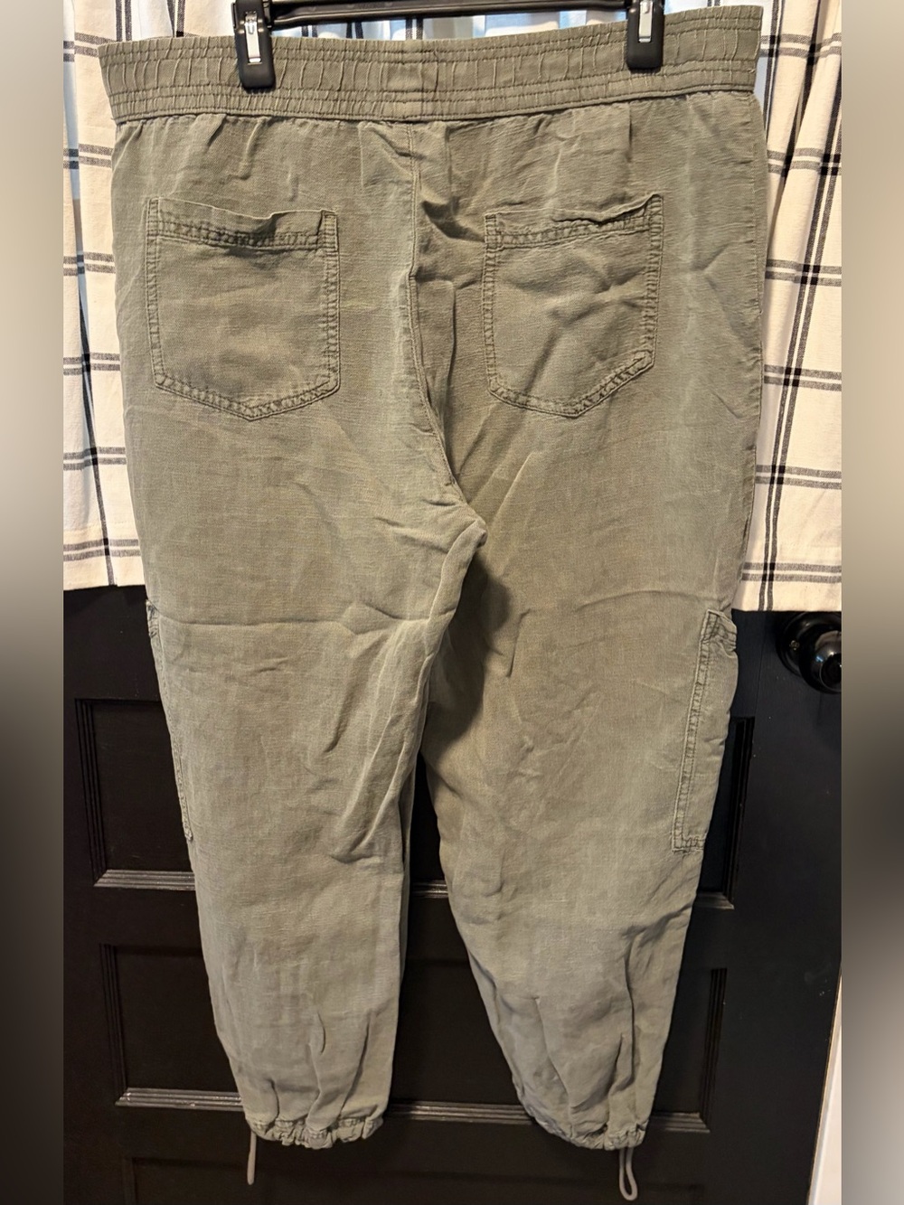 Women’s C&C California Olive Green Linen Blend Cargo Jogger Pants XL. Worn Once. - Picture 2 of 6